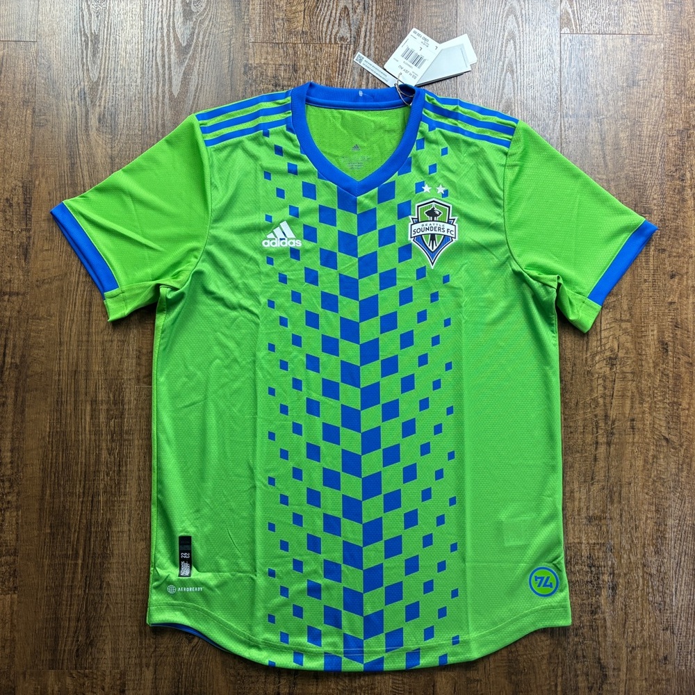 NEW Adidas Seattle Sounders Authentic 2022/23 Home Jersey - Size L